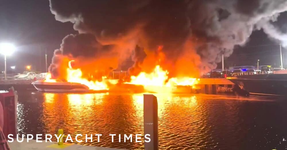 Three yachts destroyed in fire on Miami River