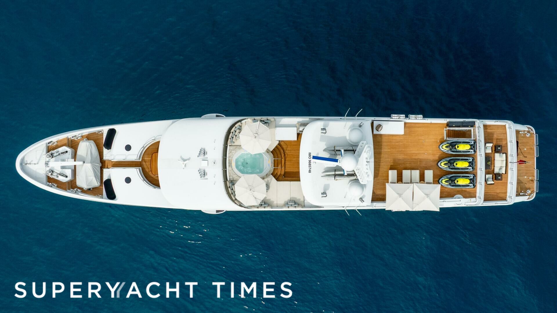 Silver Lining yacht aerial