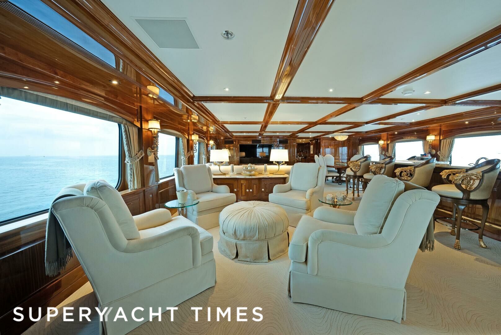 Silver Lining yacht saloon