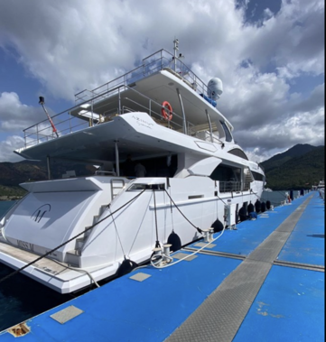 Miss M yacht docked