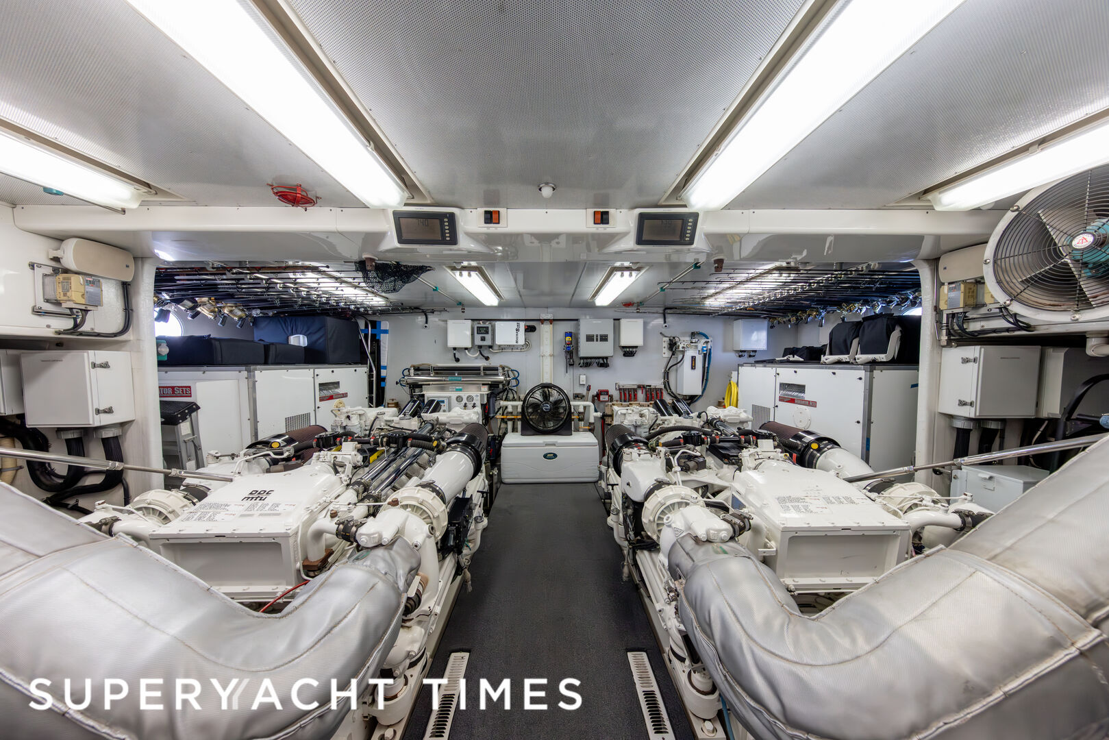 Chiron yacht engine room