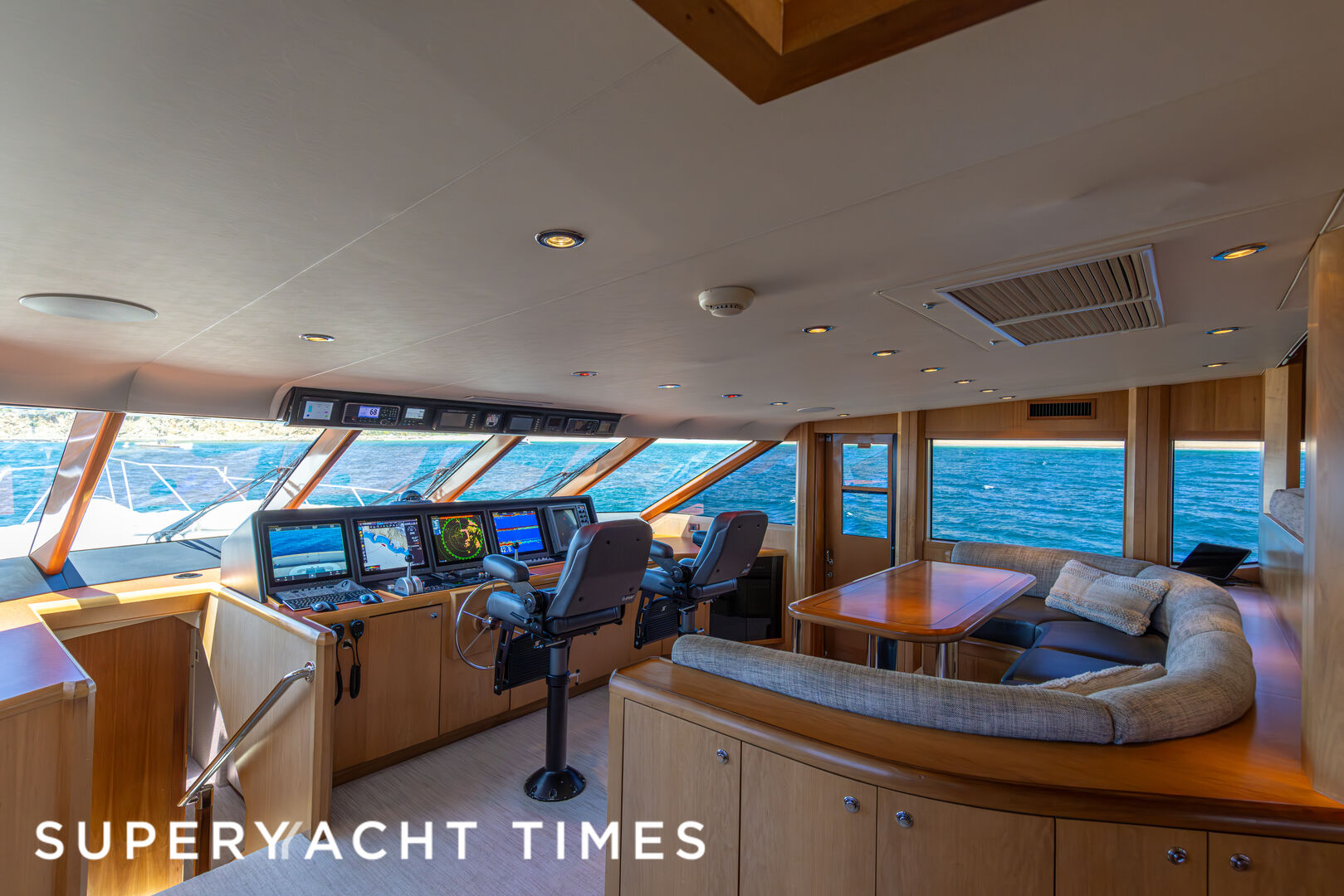 Chiron yacht wheelhouse