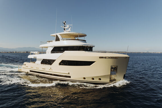 Second Bering 88 explorer yacht on sea trials