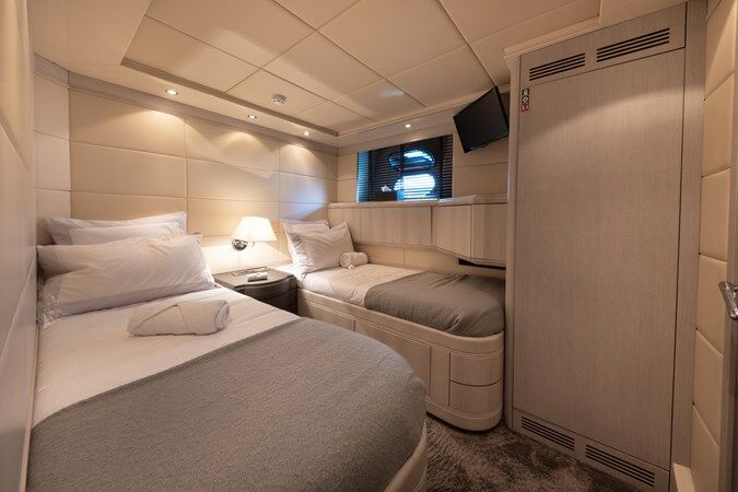 Lauren V yacht stateroom  