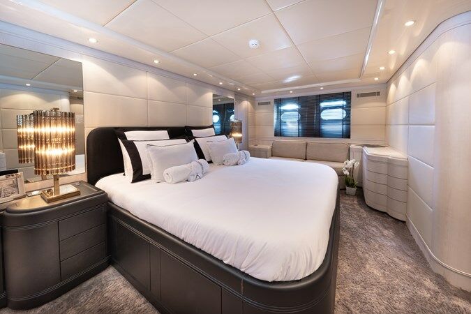 Lauren V yacht stateroom  