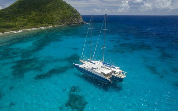 Cuan Law yacht anchored 