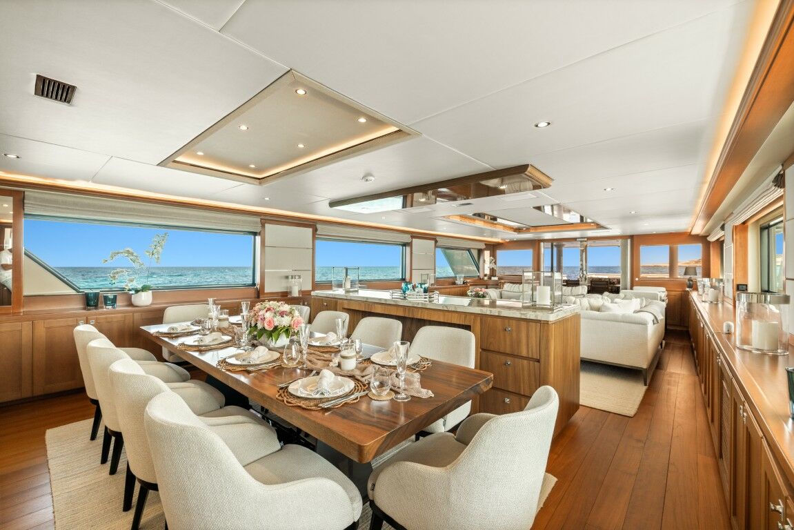 Alaia yacht dining