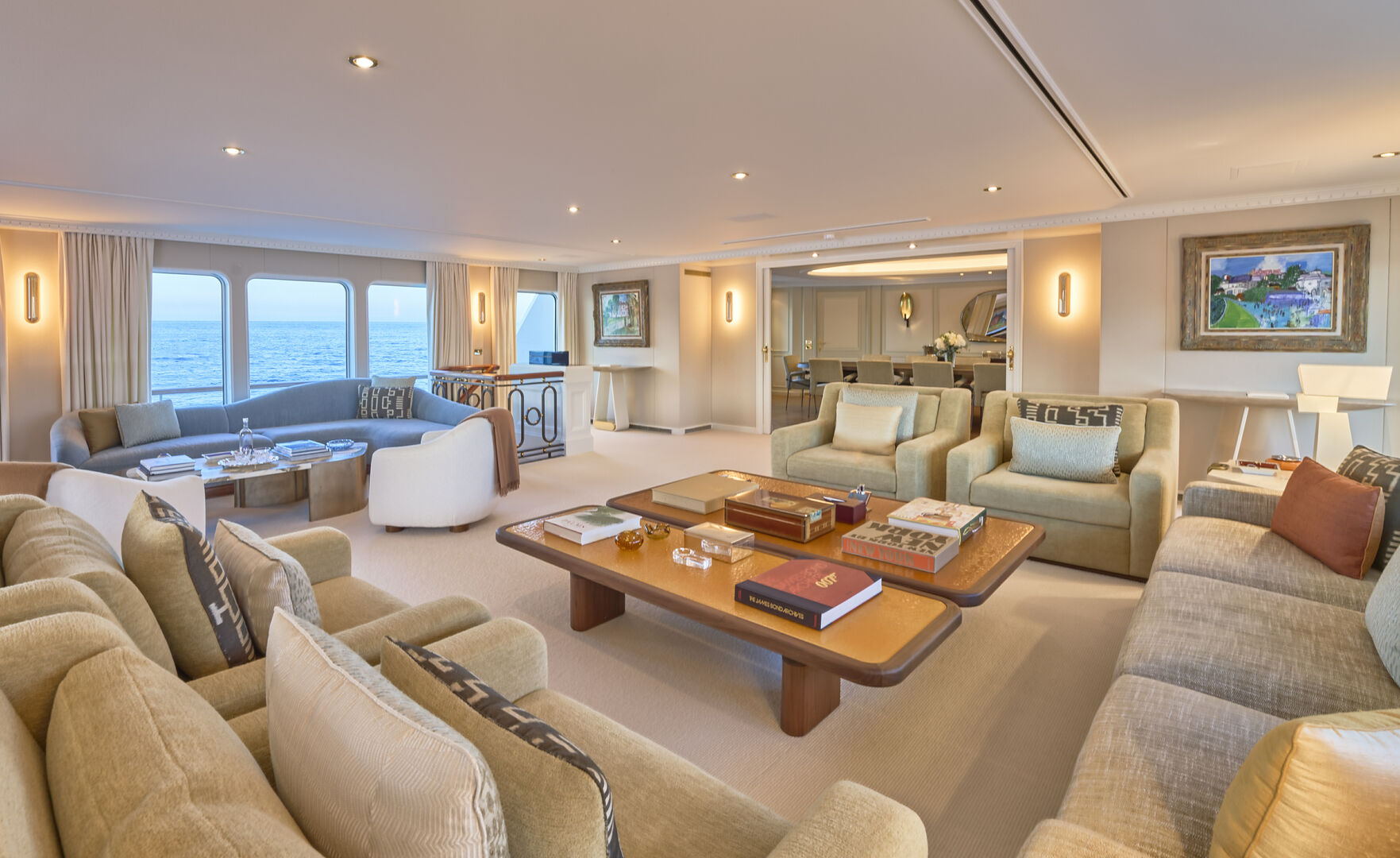 Lady Beatrice yacht saloon  