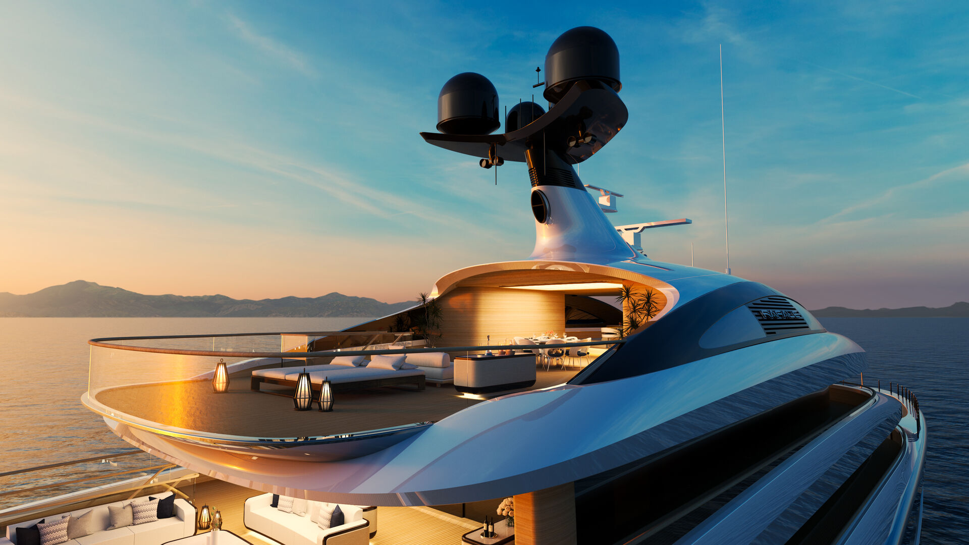 Rafale yacht exterior design