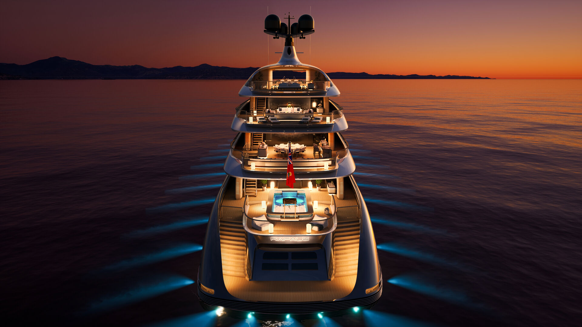 Rafale yacht exterior design