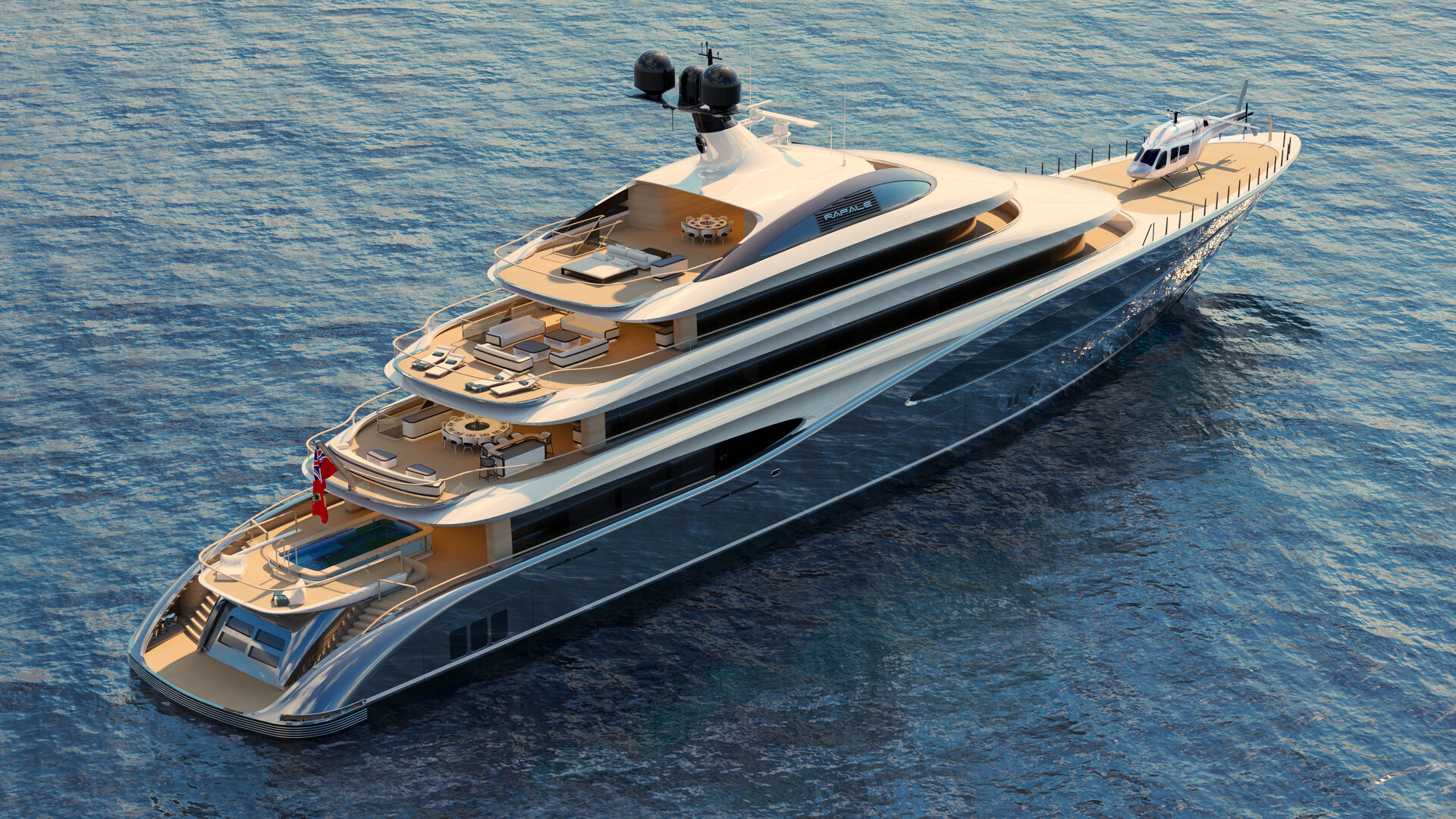 Rafale yacht exterior design