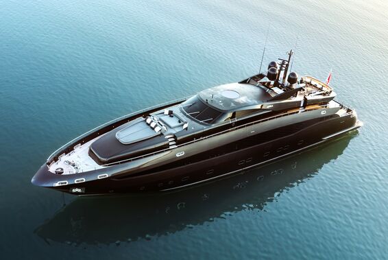 Aquila yacht anchored