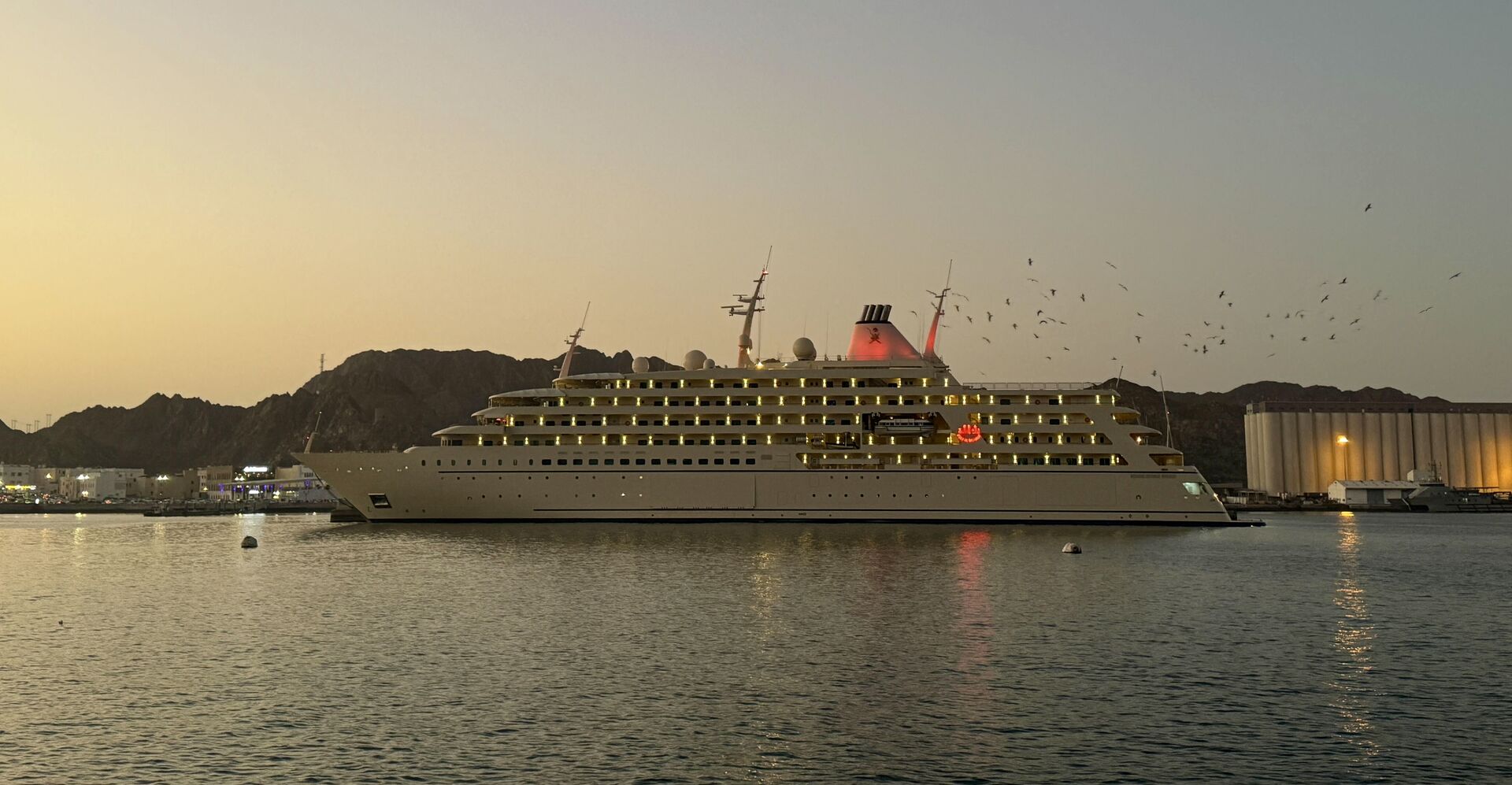 Fulk Al Salamah yacht docked in Muscat