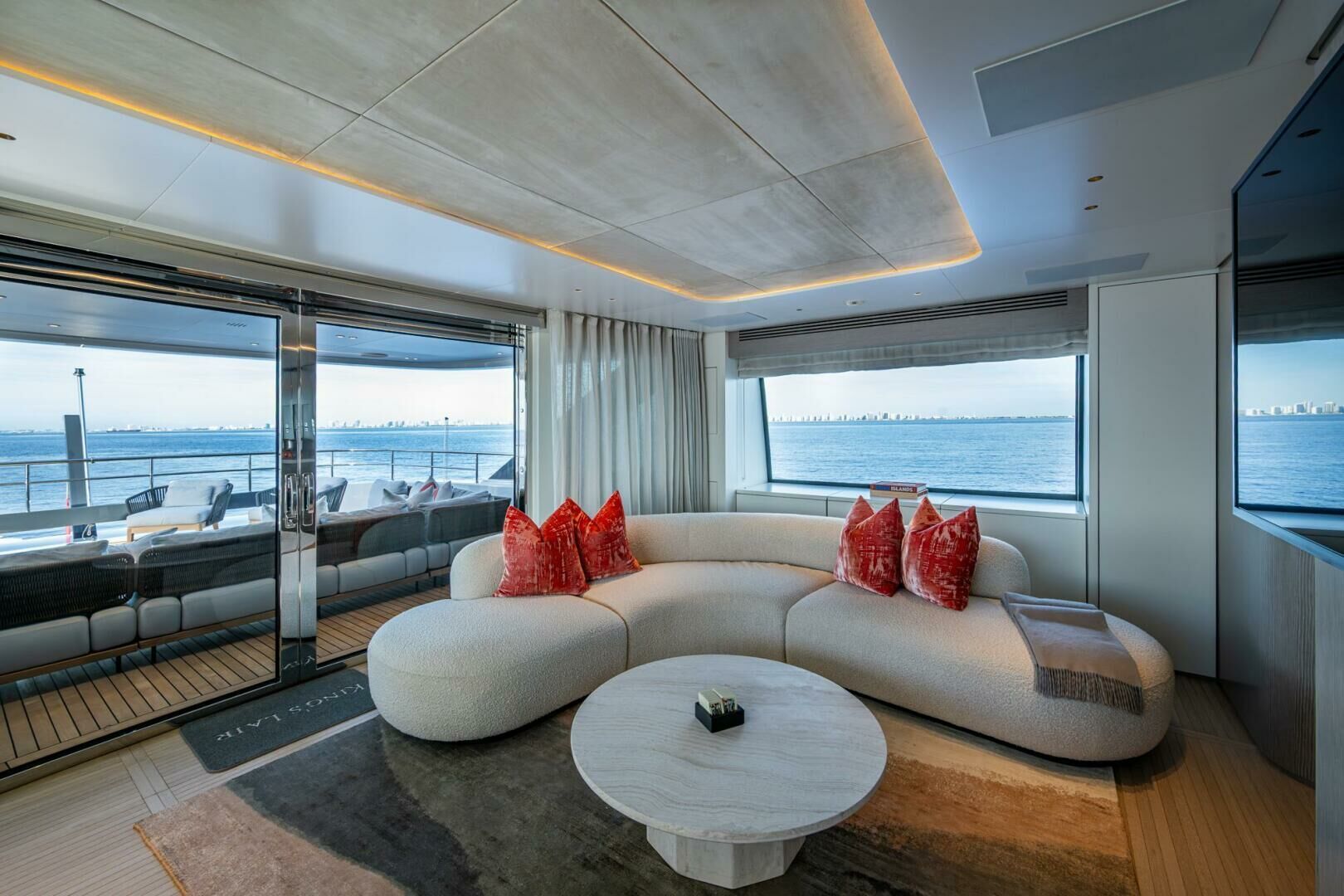 Kings Lair yacht saloon