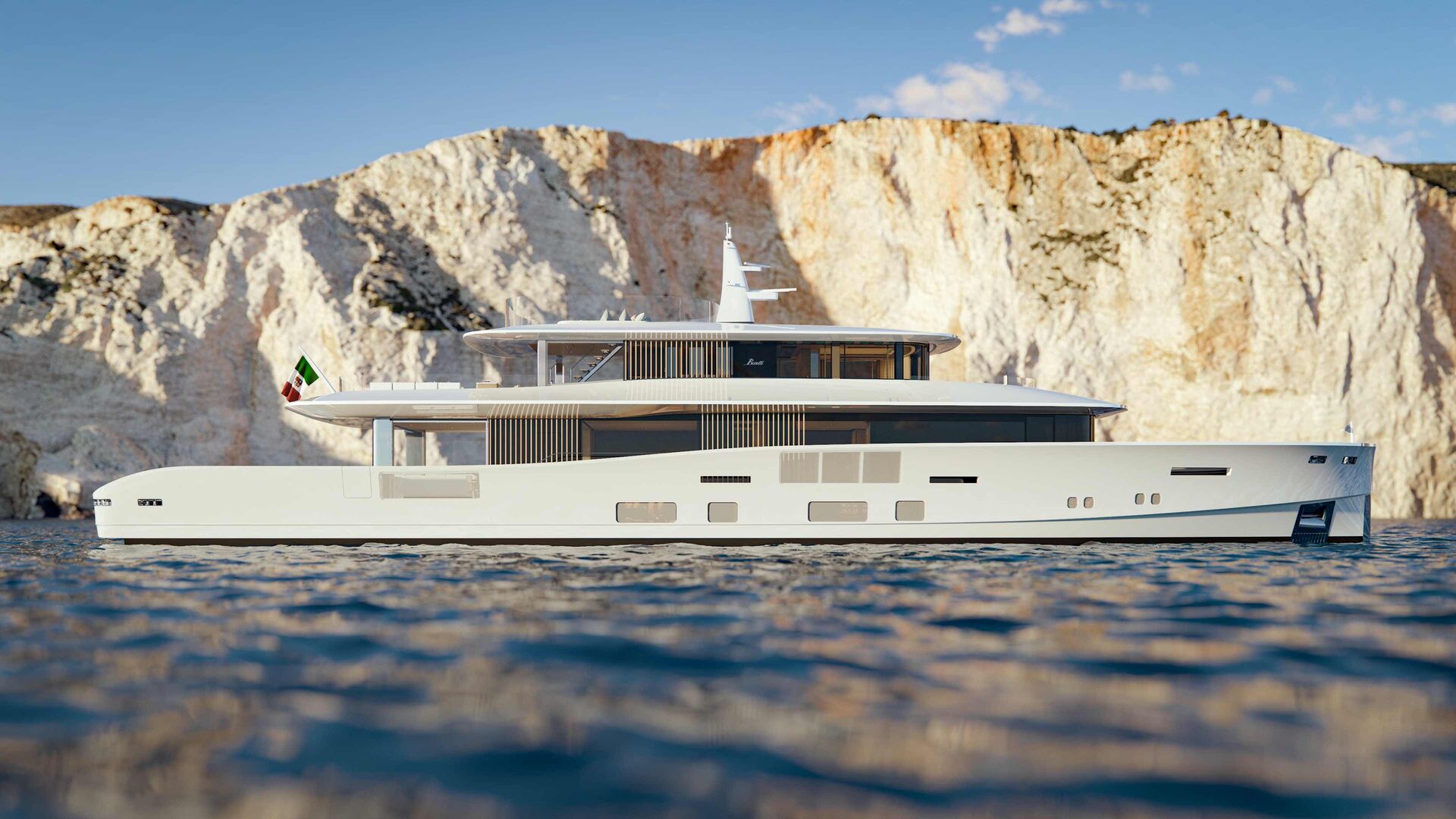Benetti unveils further details about the 40m hybrid B.Neos yacht