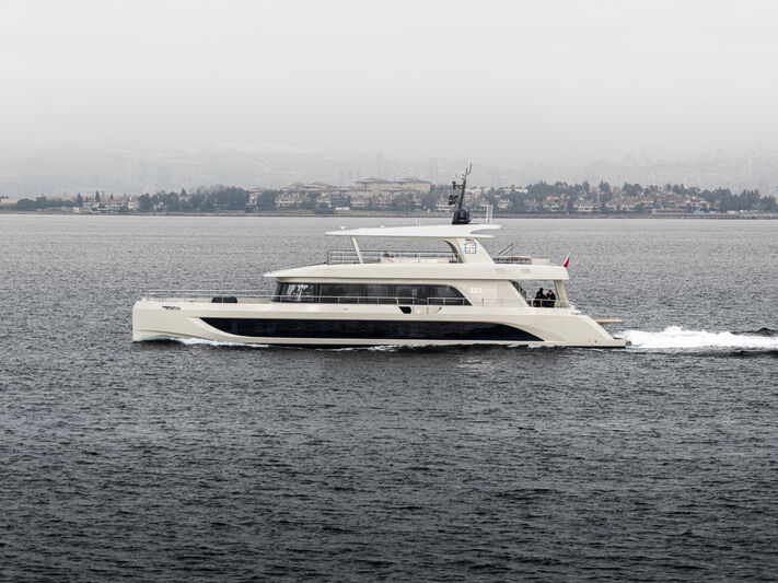 Article image for First 31m VisionF 101 catamaran yacht reaches...
