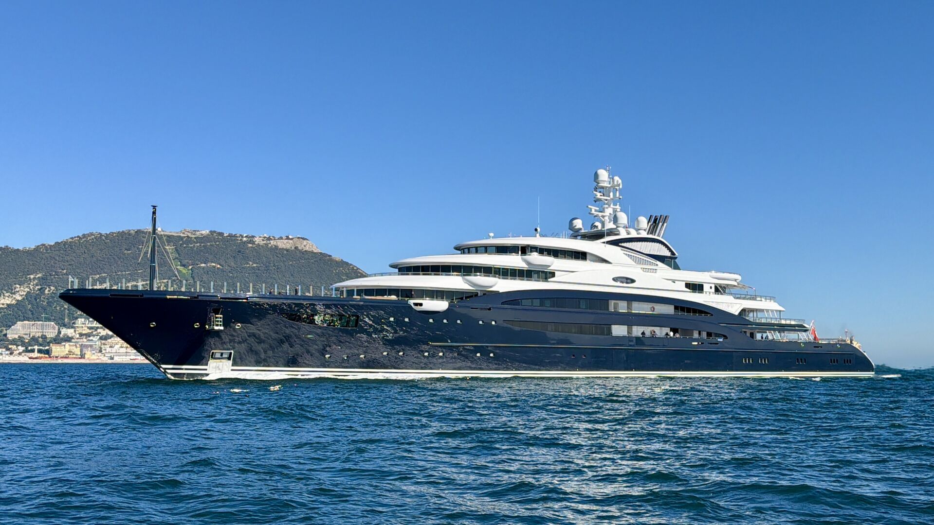 Serene yacht cruising in Gibraltar