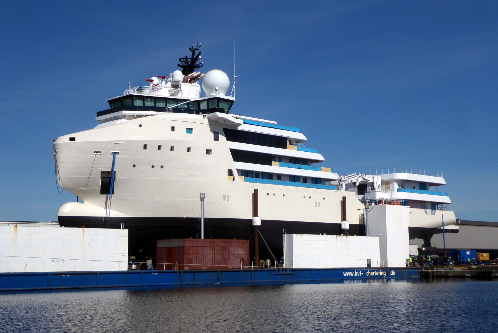 Top secret 88m conversion yacht project unveiled in Germany