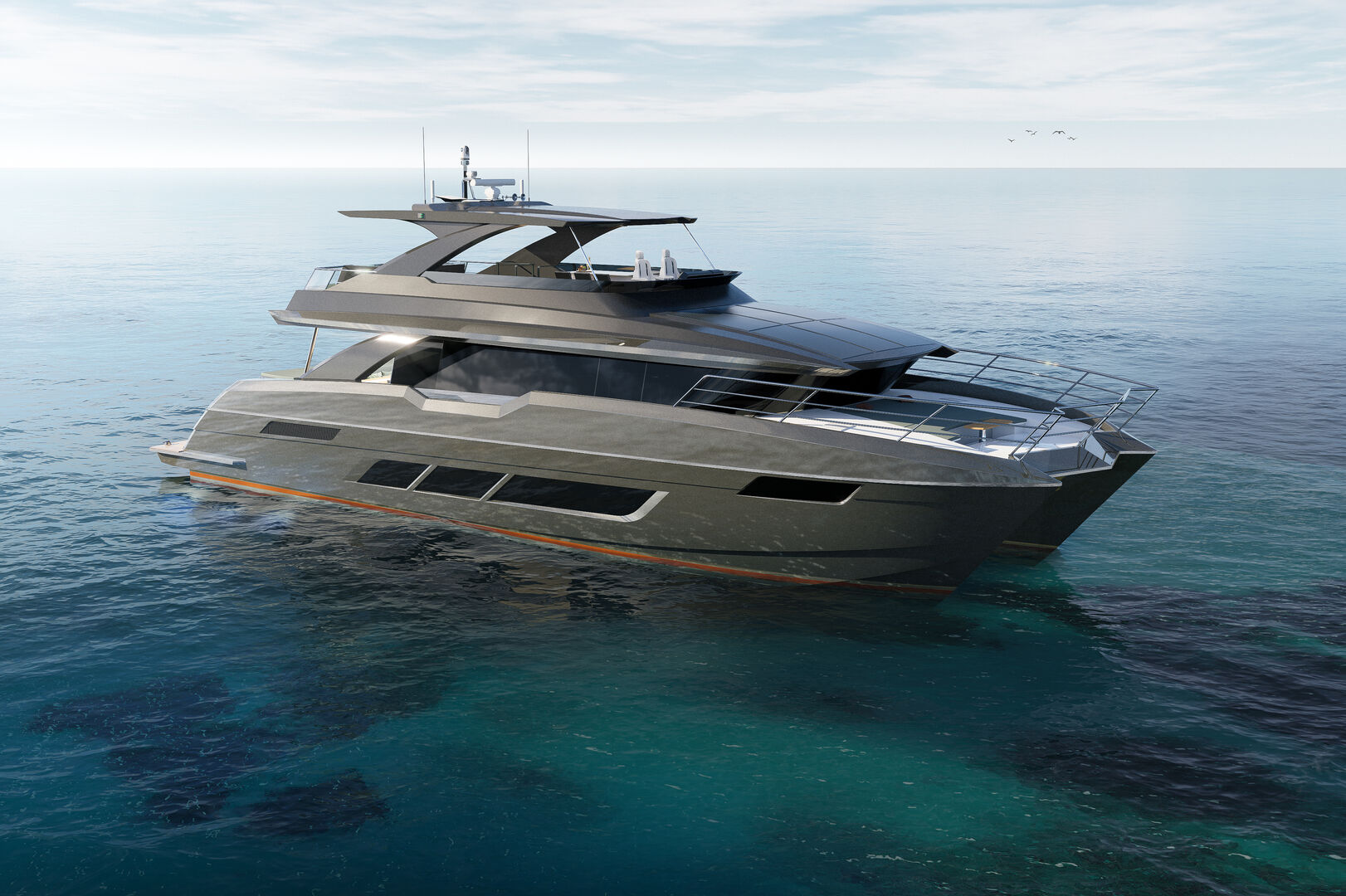 24m Voodoo XF80 yacht in-build with a top speed exceeding 50 knots