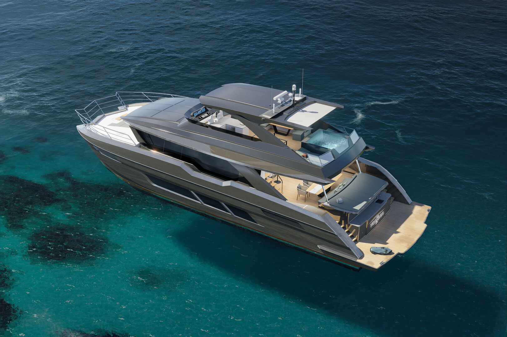 24m Voodoo XF80 yacht in-build with a top speed exceeding 50 knots
