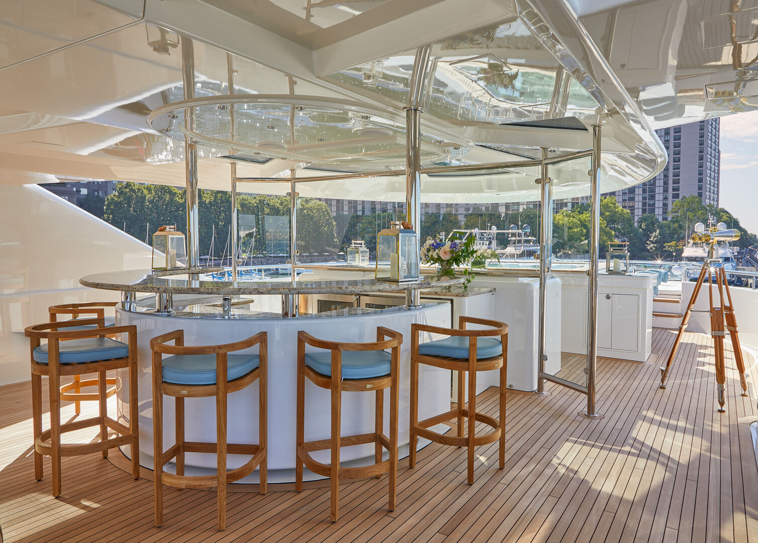 Night Howl yacht deck