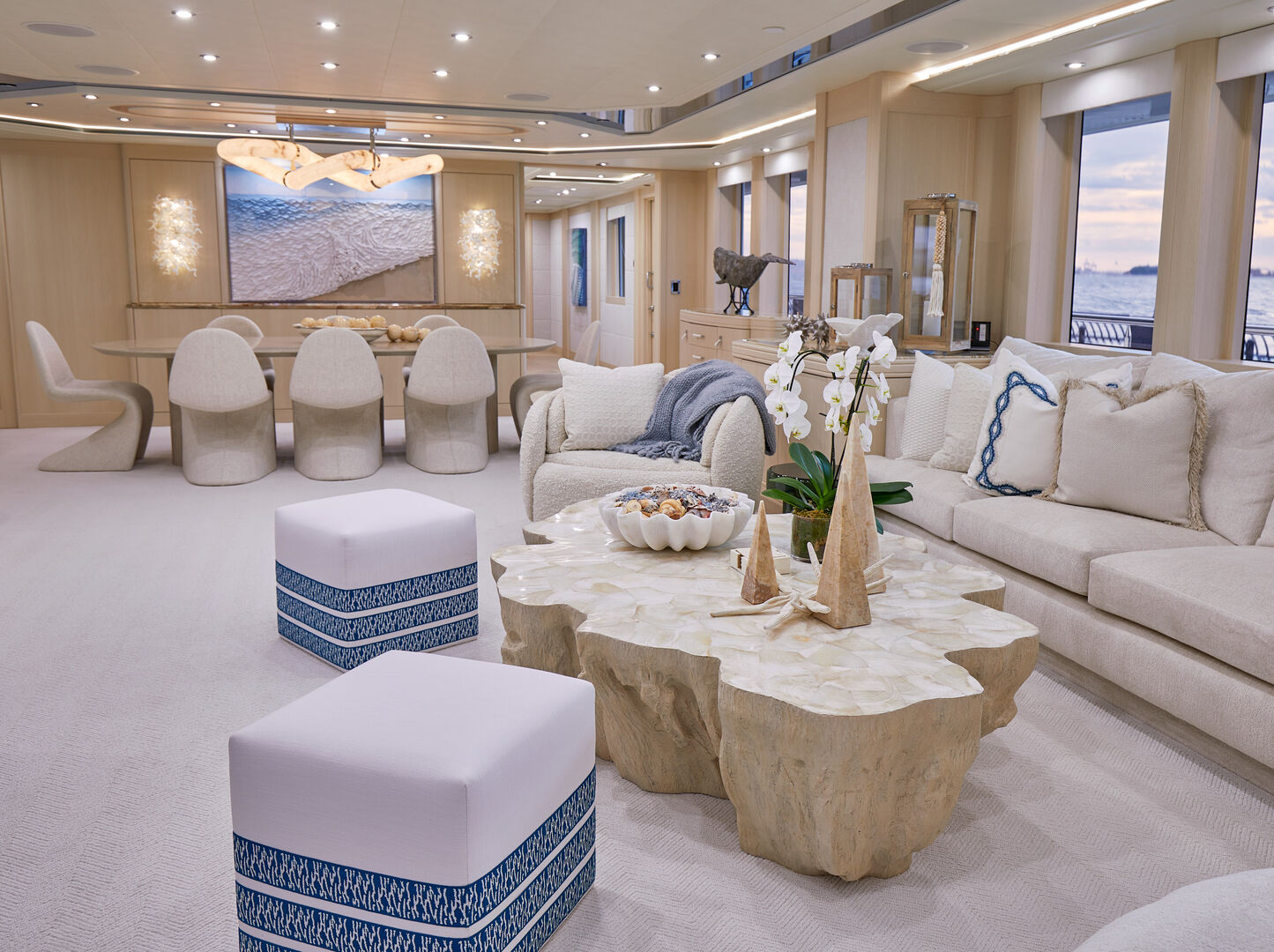 Night Howl yacht saloon