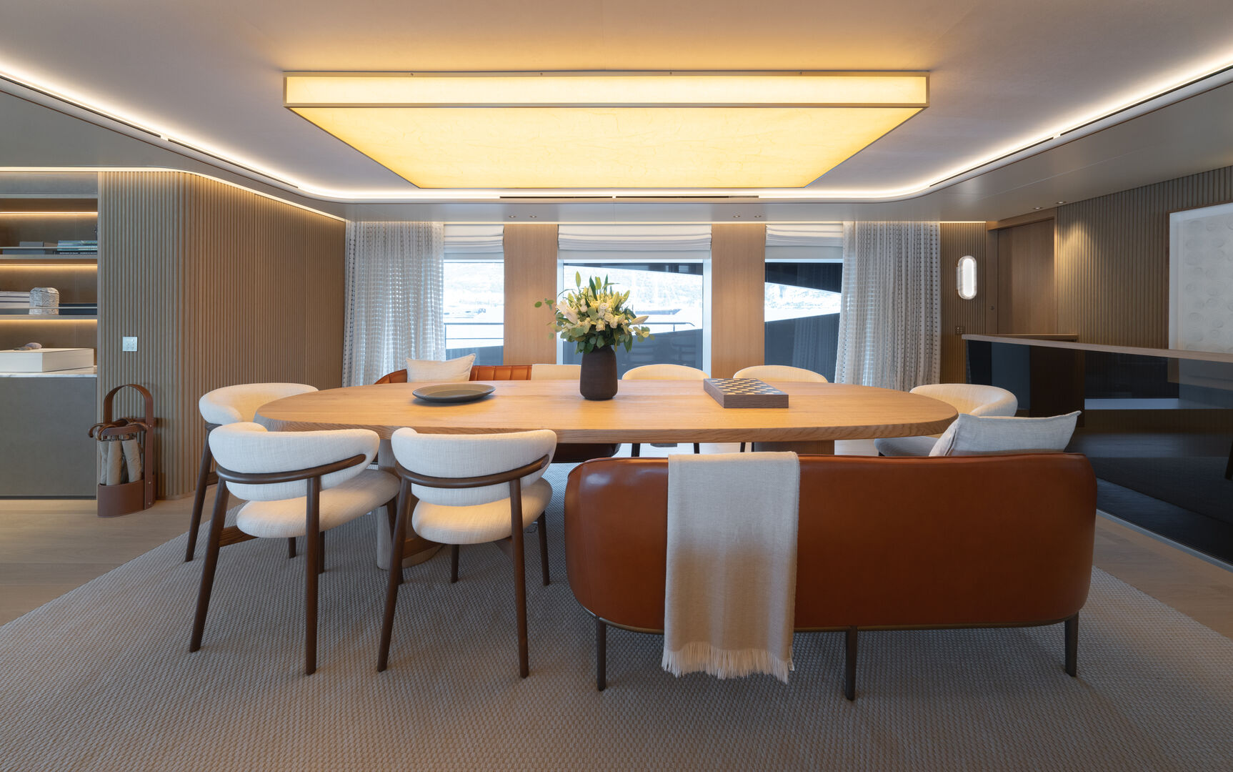 Seawolf X yacht dining