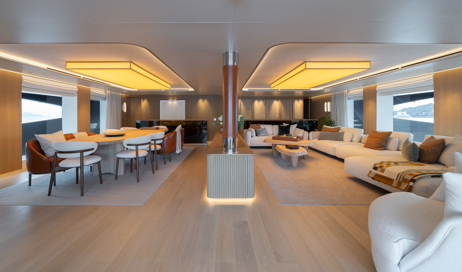 Seawolf X yacht saloon