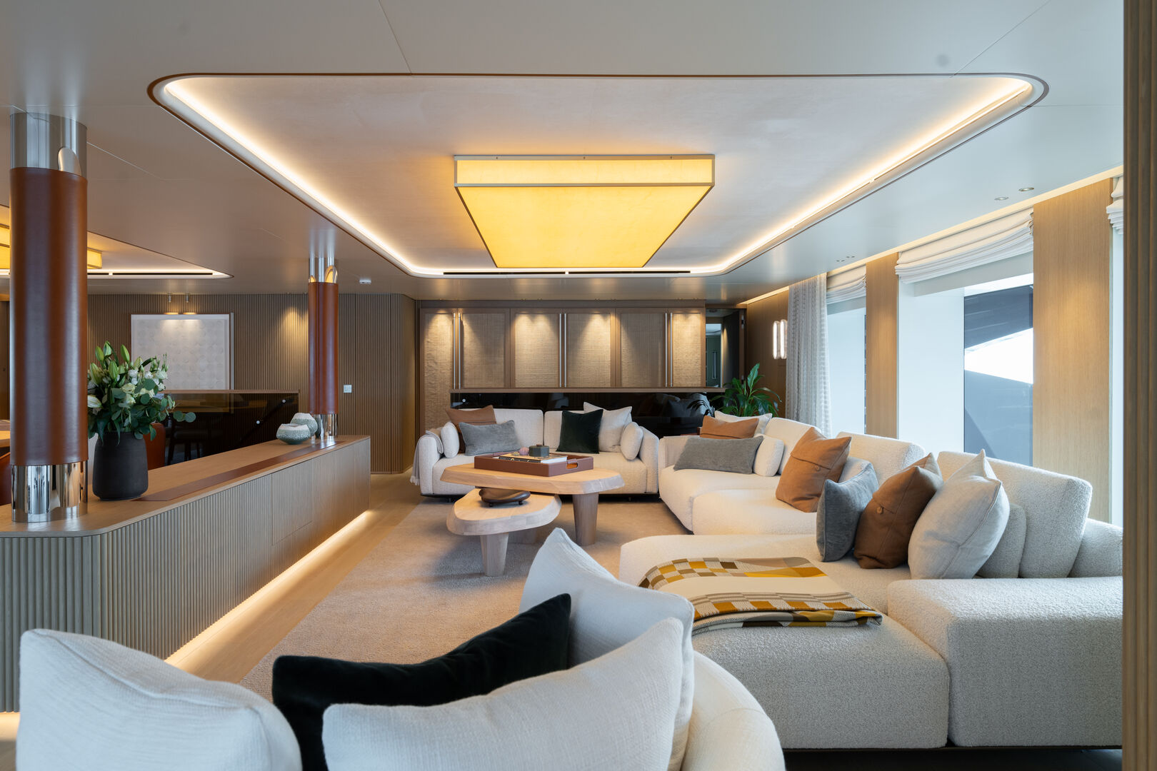 Seawolf X yacht saloon