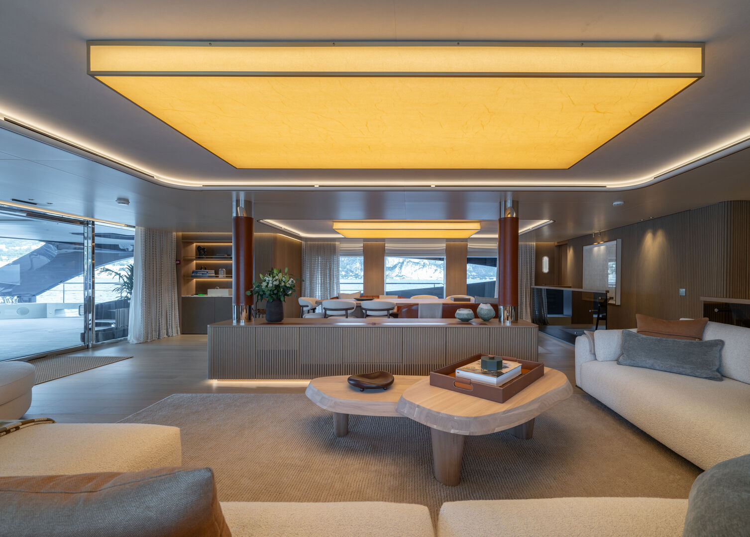 Seawolf X yacht saloon
