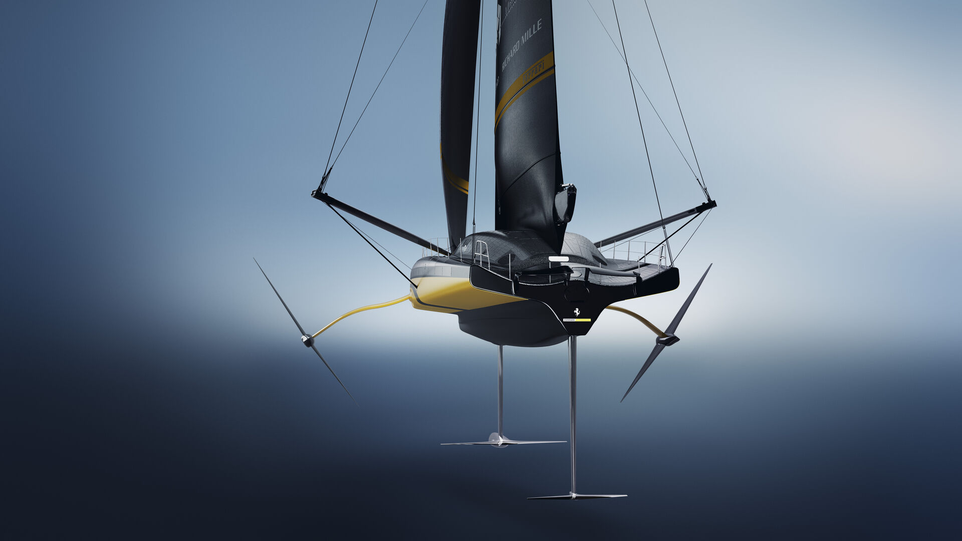 Design exterior do iate Ferrari Hypersail