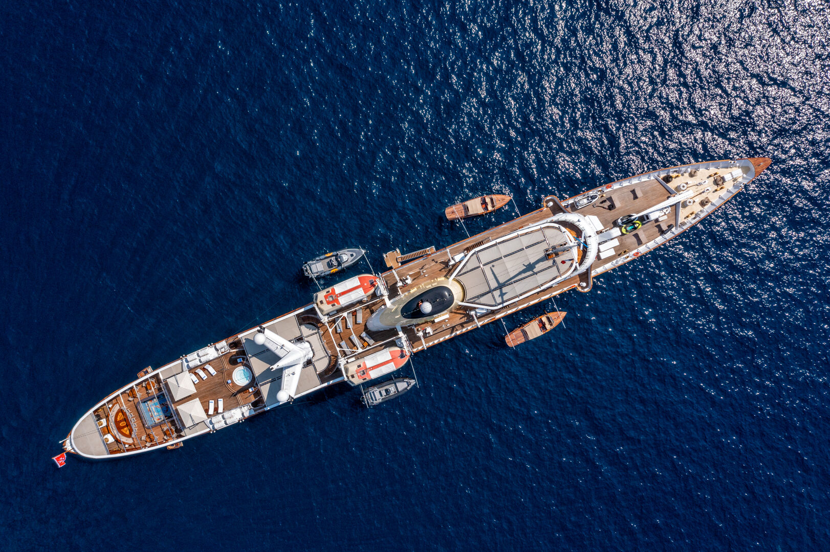 Christina O yacht aerial  
