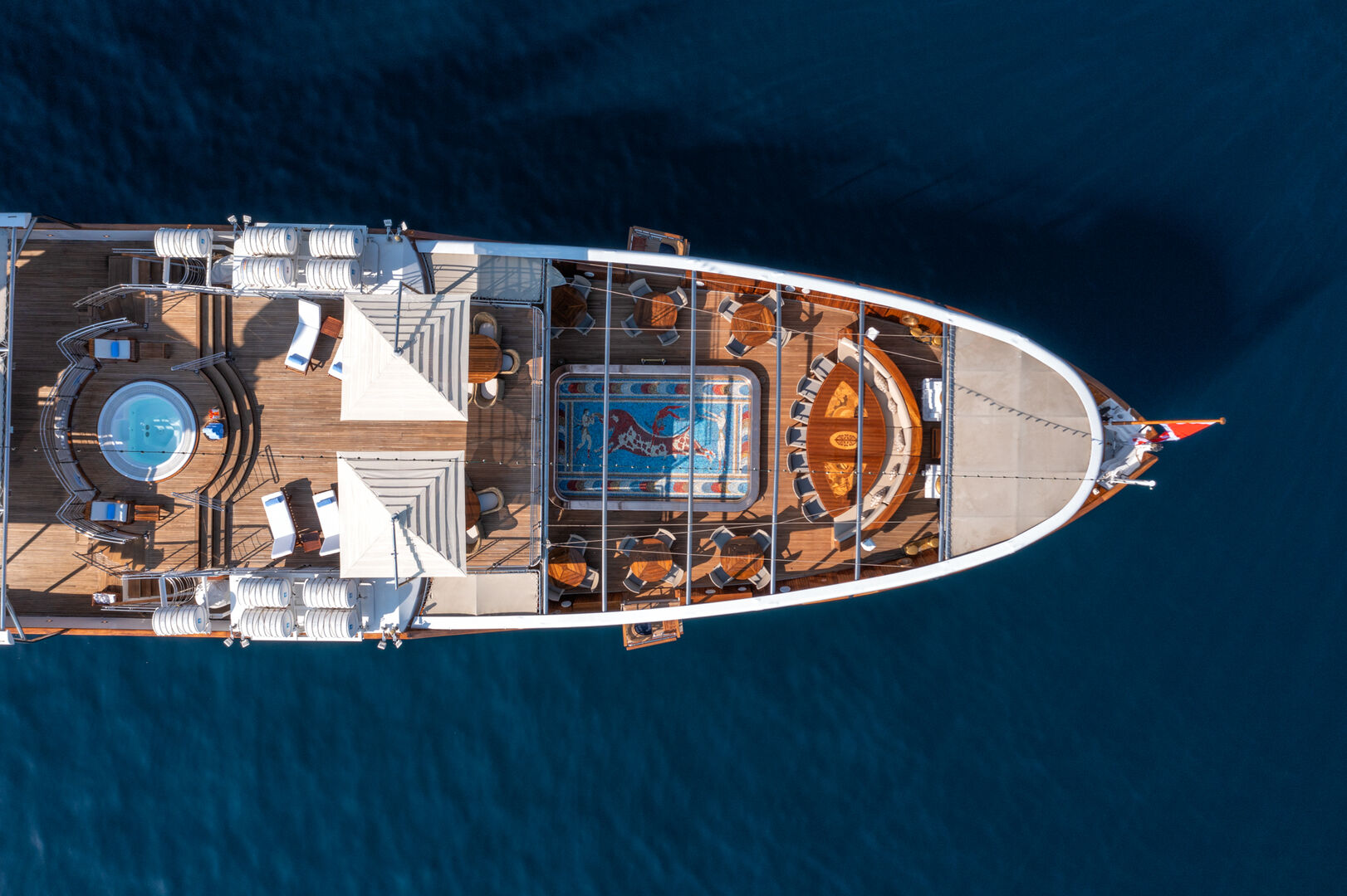 Christina O yacht aerial  