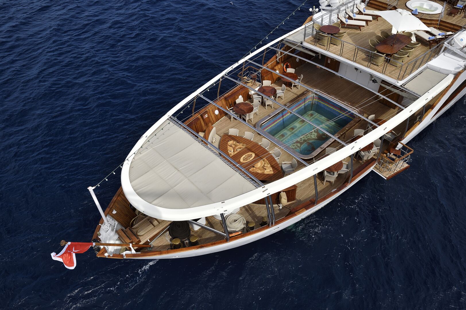 Christina O yacht aerial  