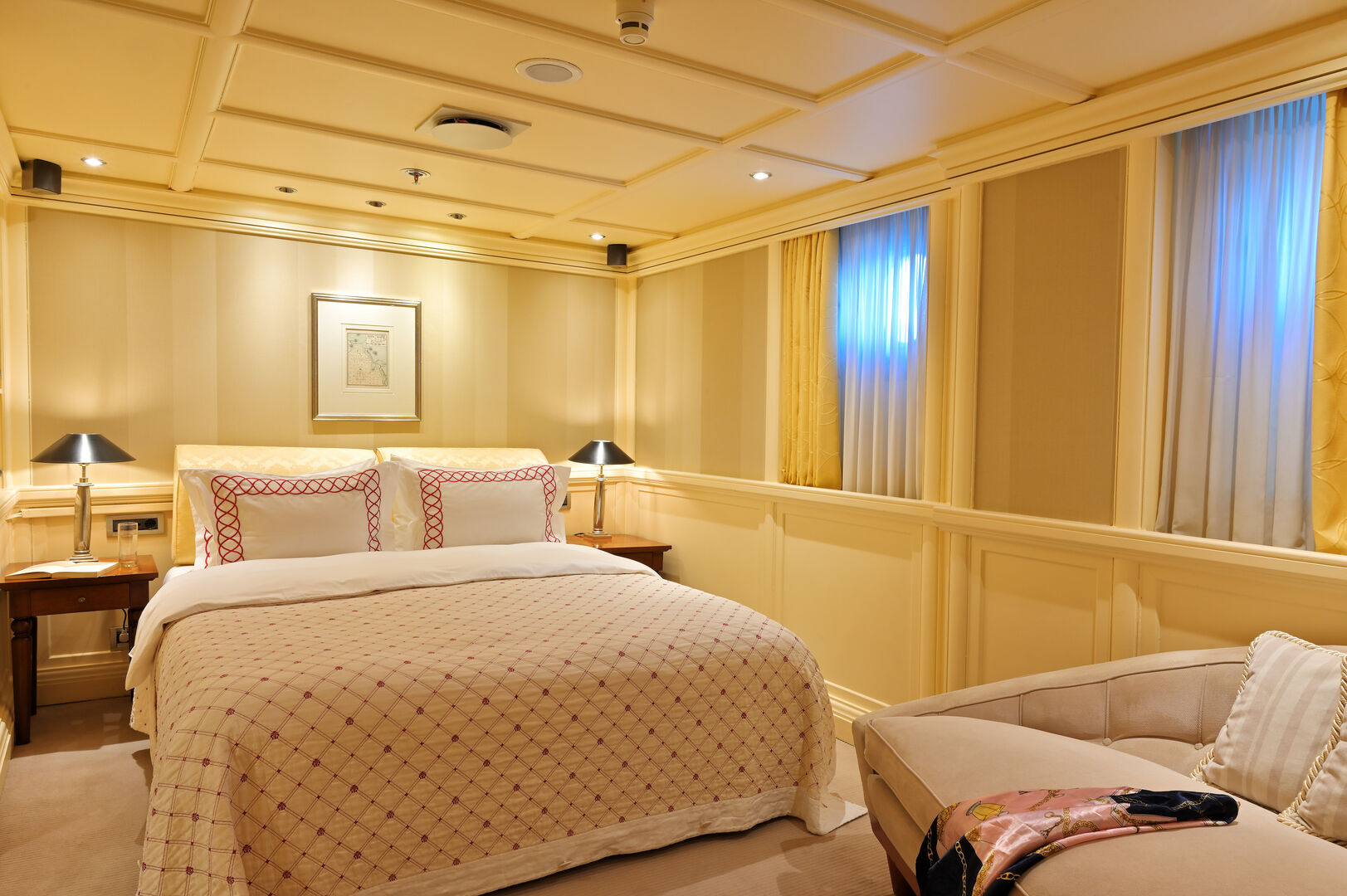 Christina O yacht stateroom  