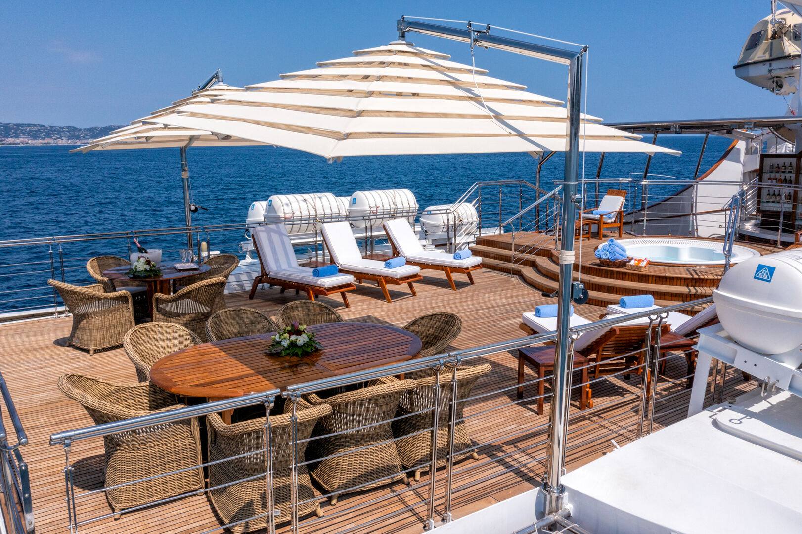 Christina O yacht deck 