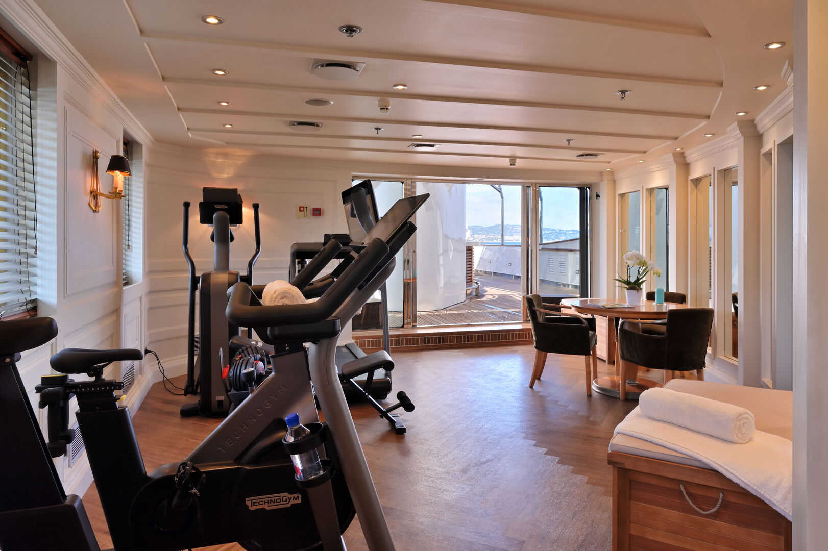 Christina O yacht gym 