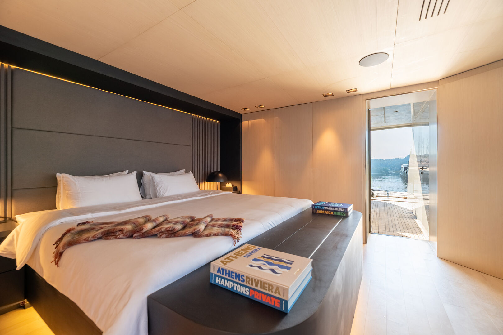 Onboard 27m power catamaran Funky Choice