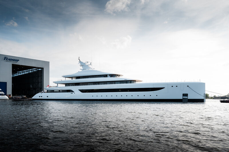 Article image for 89m Feadship 828 yacht Milky Way launched in ...