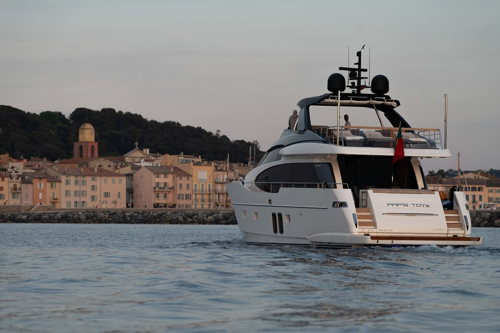The stern of the Sanlorenzo SL78 Pap's Toy 3