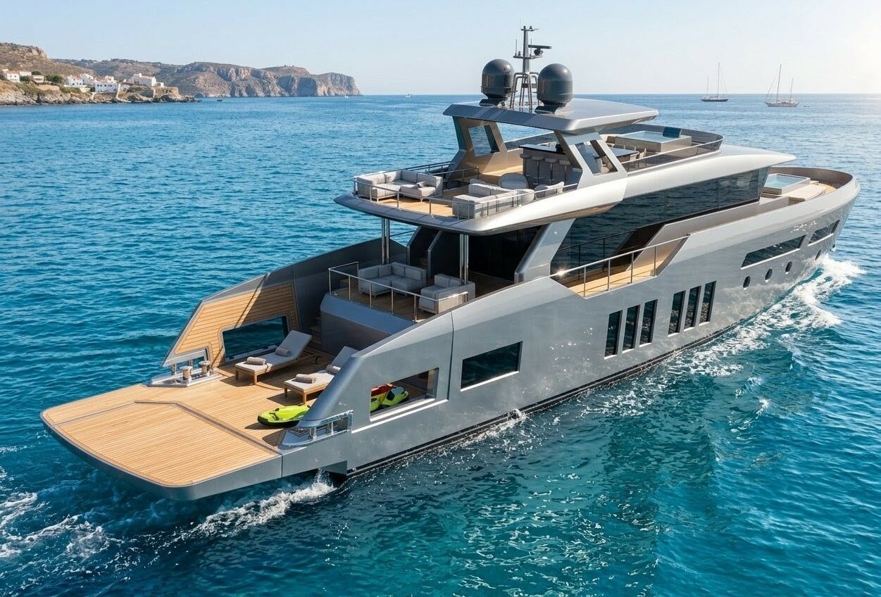 Franco Gnessi unveils 32m Wanderlust95 concept with two-level