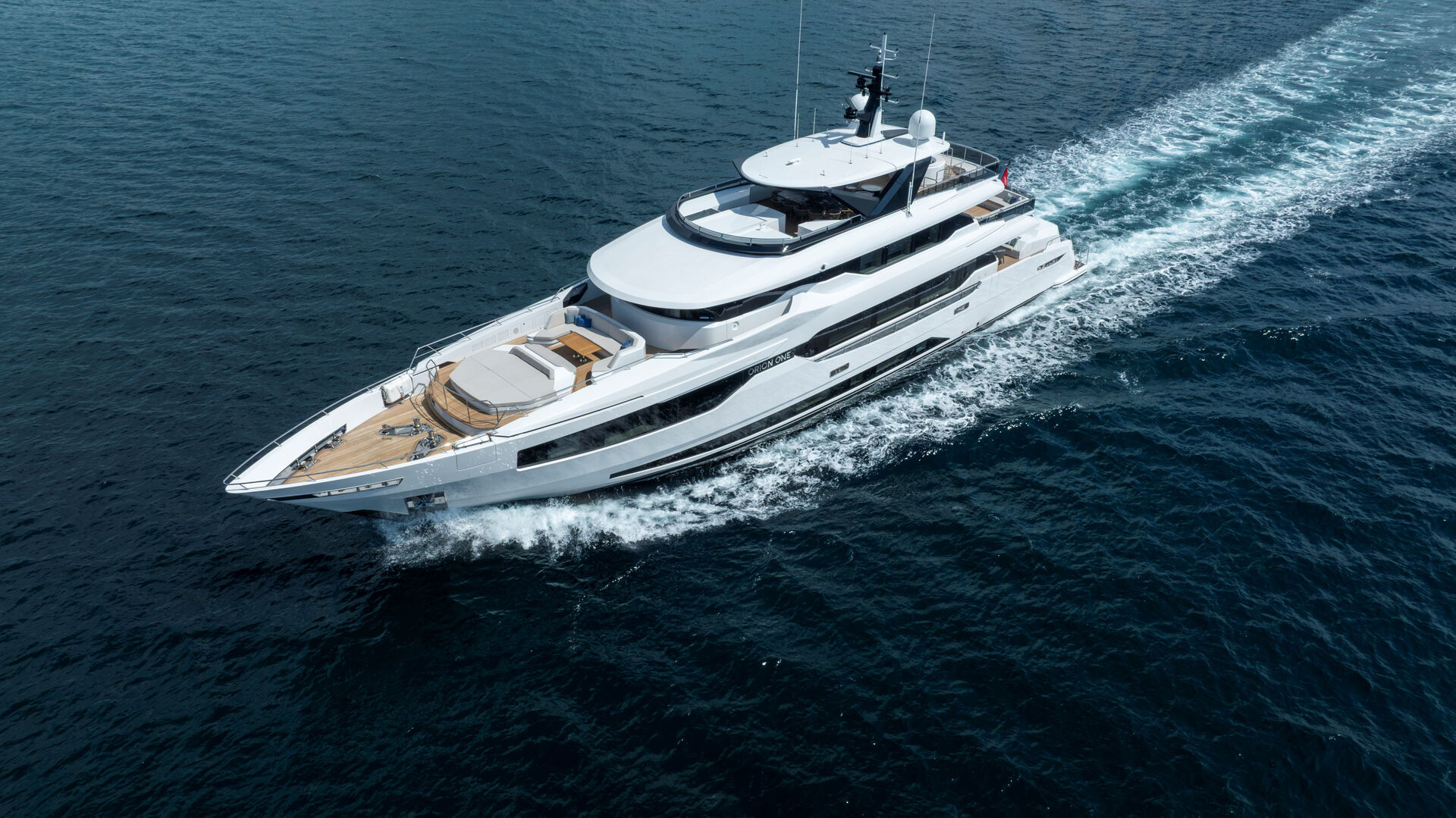 The 44m Orion superyacht Orion One cruising