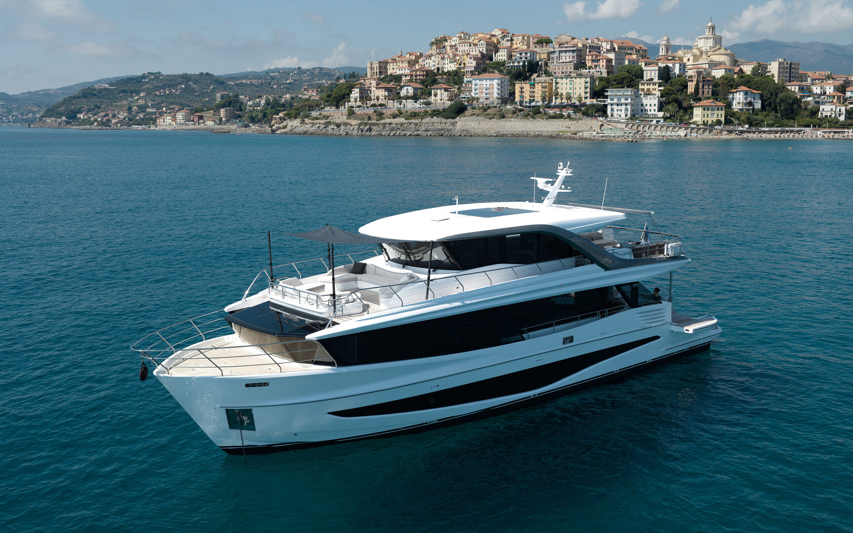 First Look: Princess X90 yacht debuts with new hybrid hull and expandable beach club