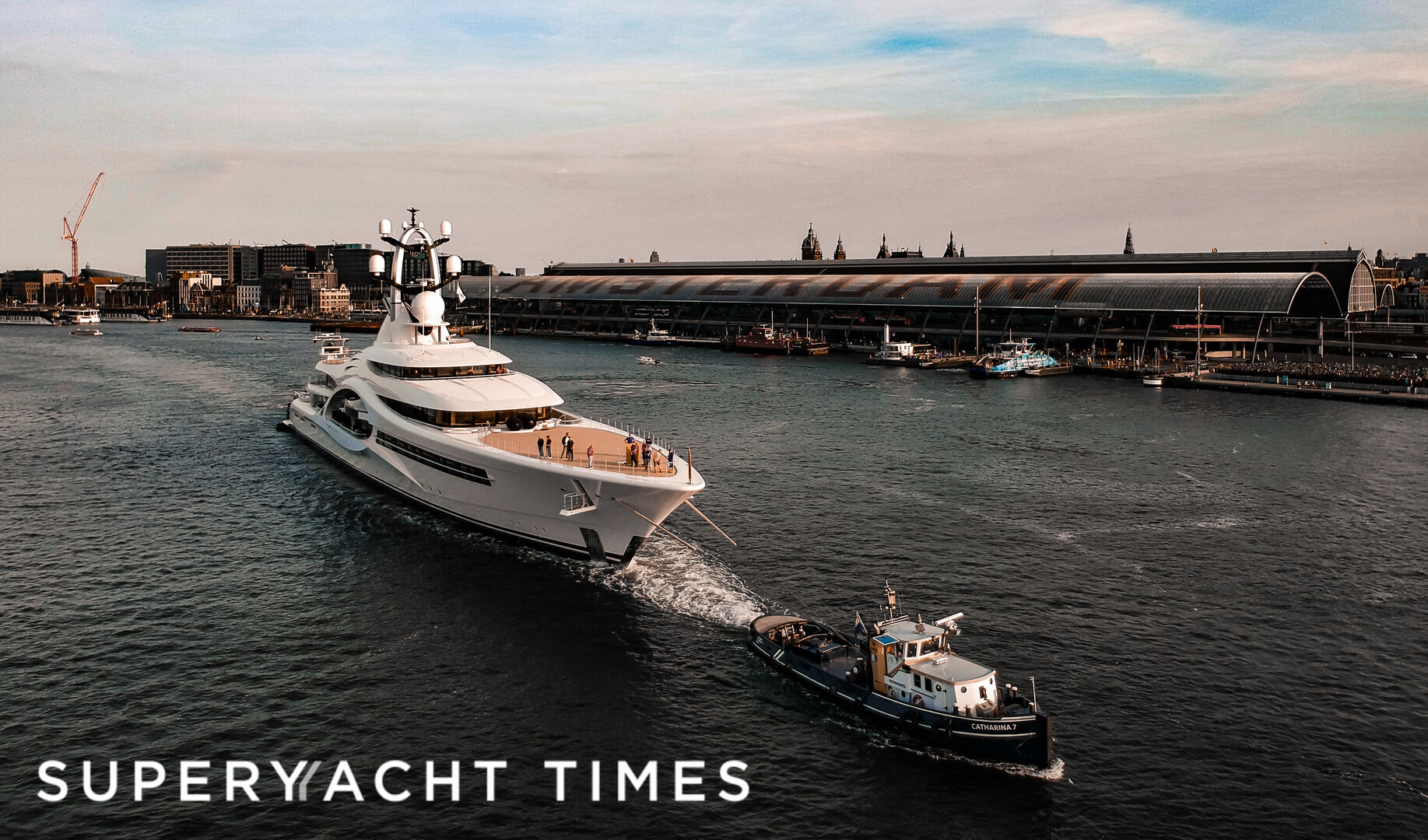 In Pictures: largest Dutch superyacht prepares for sea trials