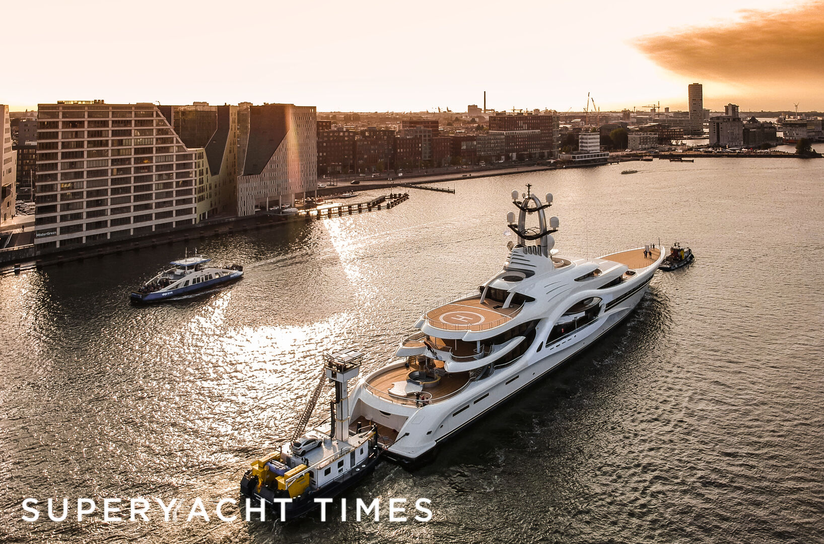 In Pictures: largest Dutch superyacht prepares for sea trials