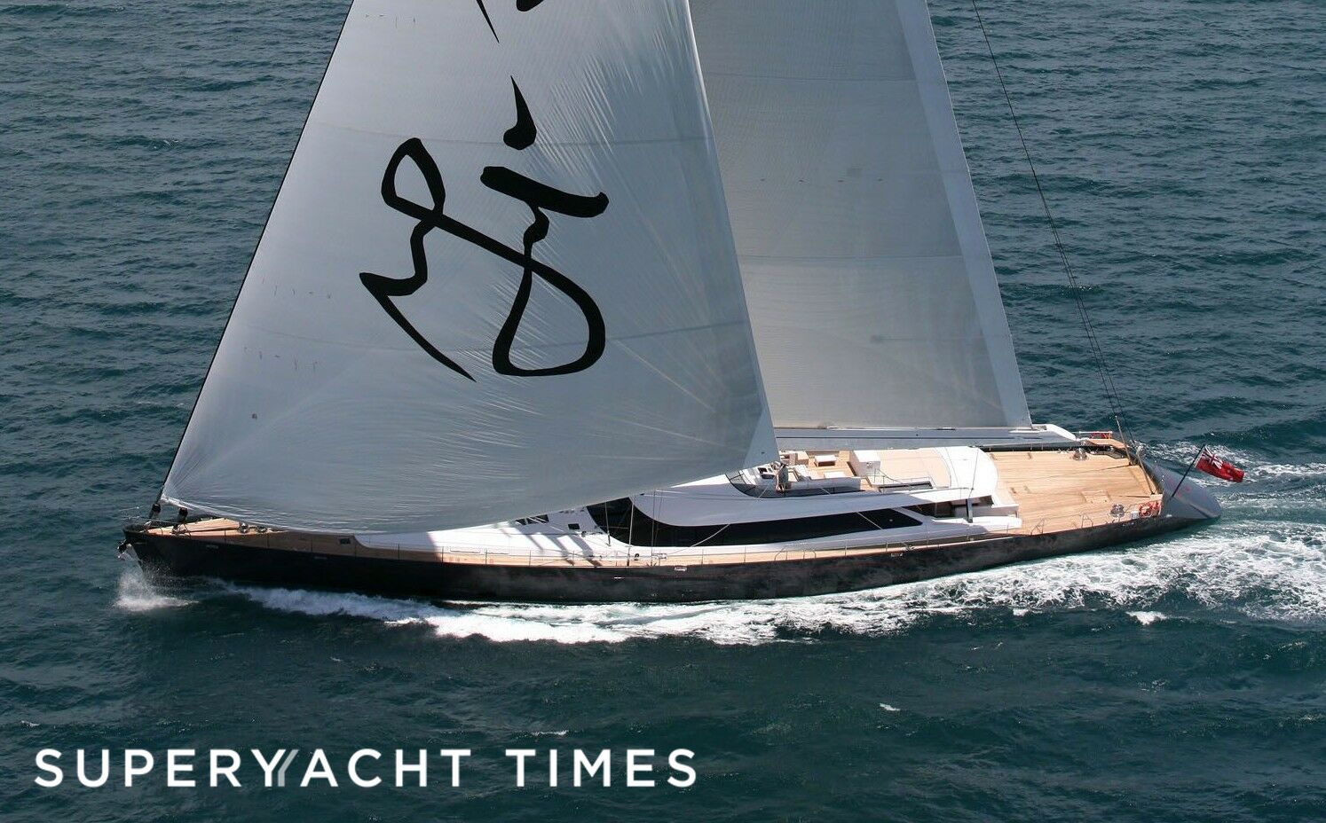 Red Dragon under sail