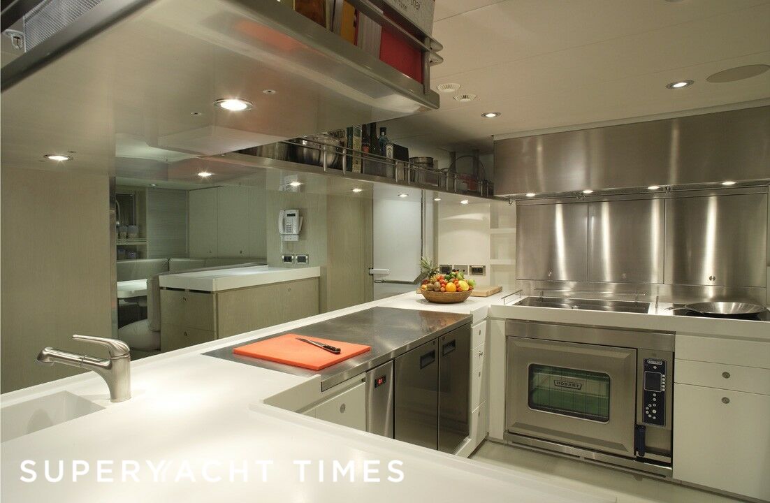 Sailing yacht Red Dragon galley
