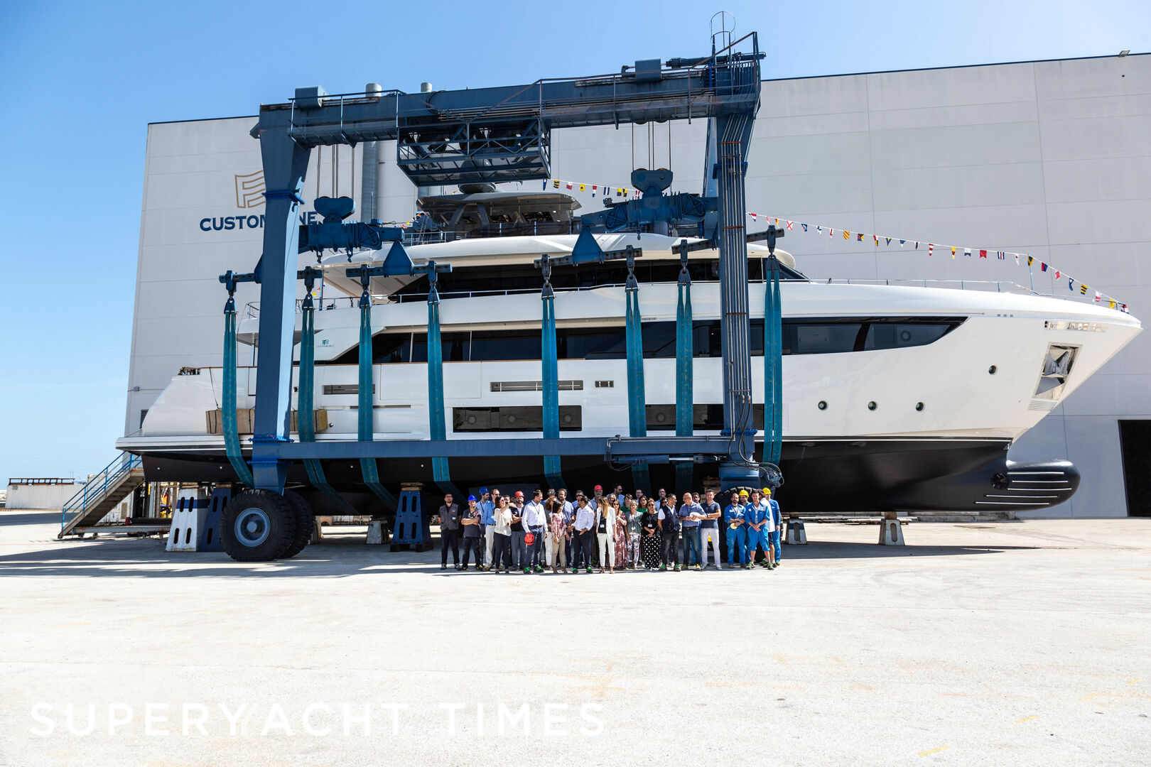 Custom Line Navetta 33 at shipyard