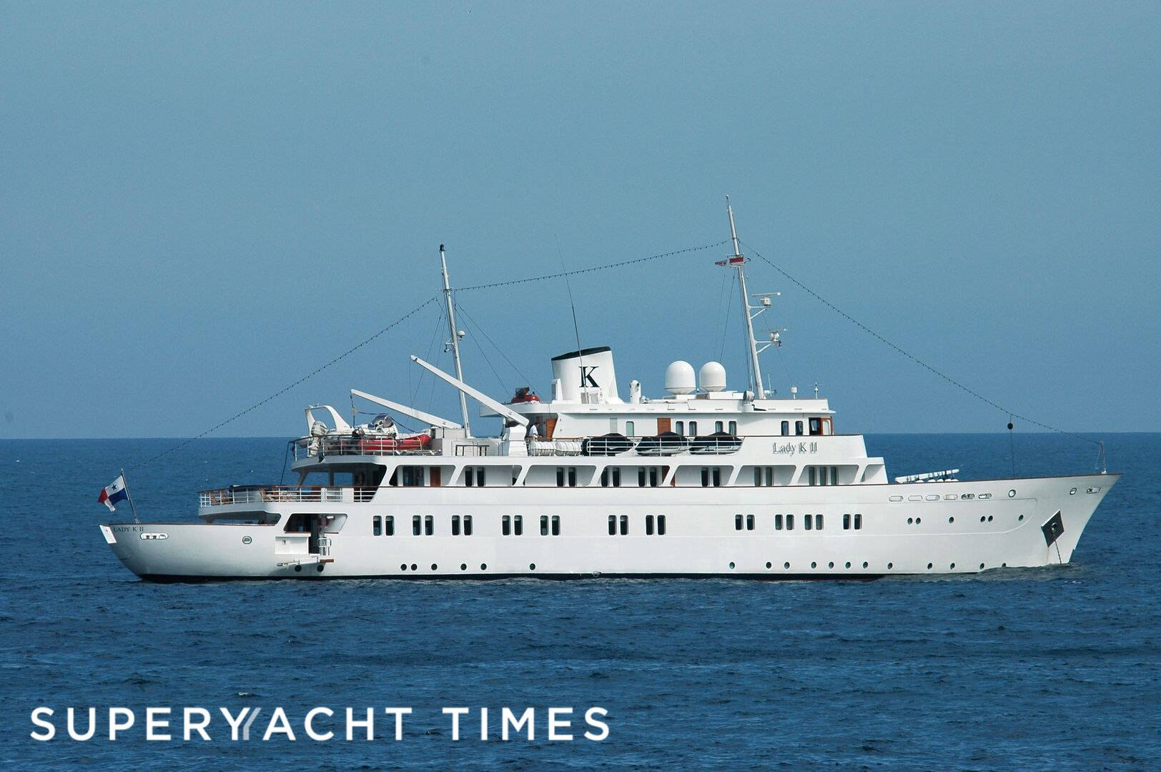 Lady K II anchored in the South of France