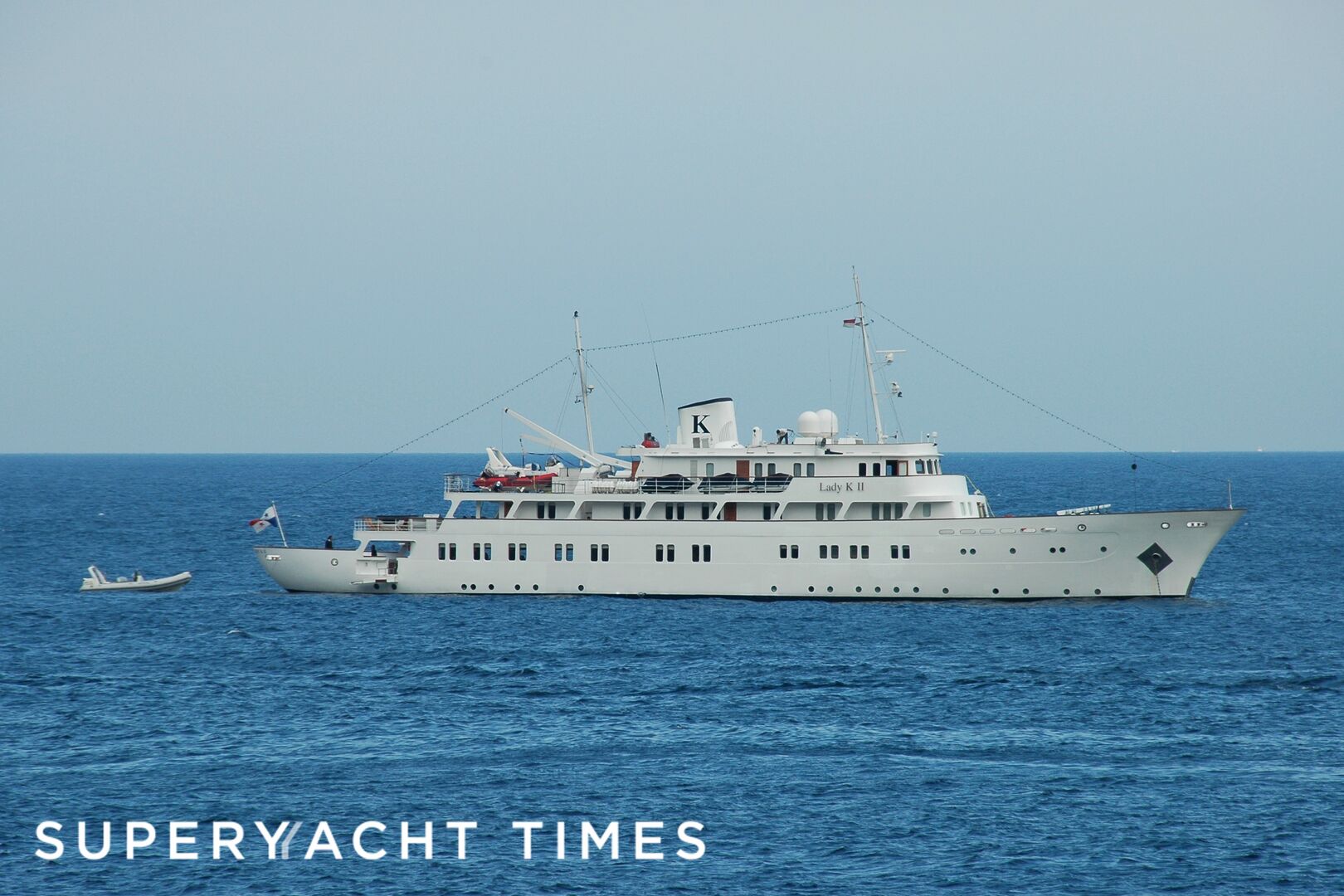Lady K II anchored in the South of France